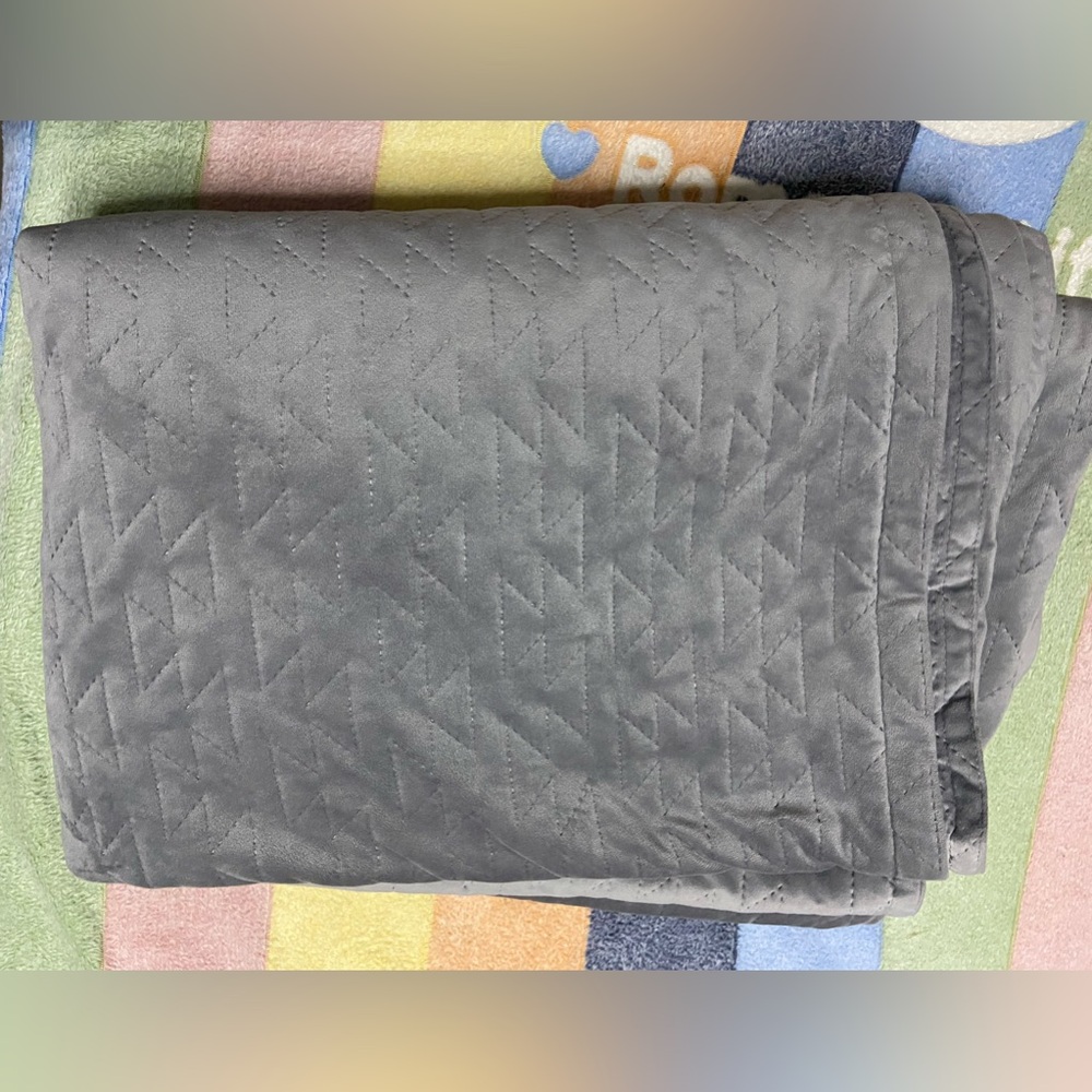 PENDLETON Grey Quilted WEIGHTED BLANKET COVER *Only